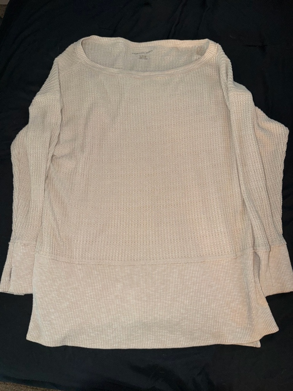 American Eagle Light Cream Waffle Knit Women’s Sweater